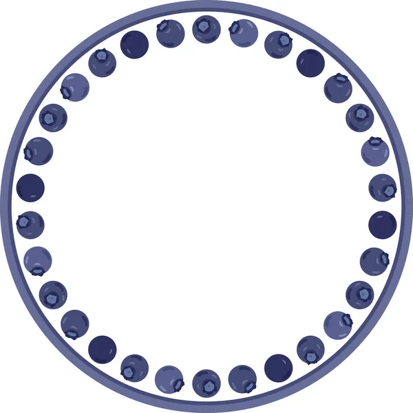 Кругла Рамка Чорниці — стоковий вектор