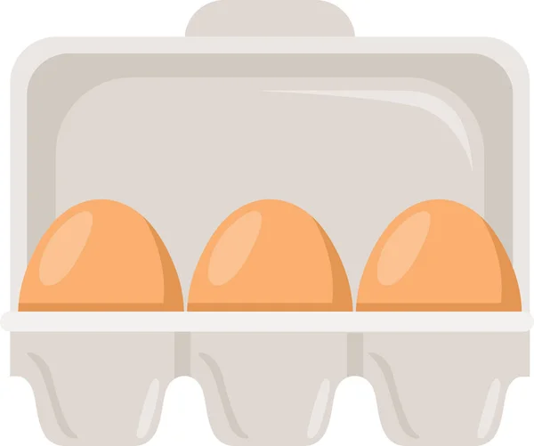 Verse Eieren Kartonnen Doos — Stockvector