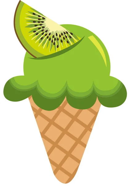 Köstliches Kiwi Eis — Stockvektor