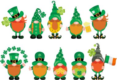 St Patrick s Day funny and cute gnomes set
