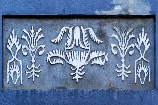Ročník Ornament Detail Dekorace Zeď — Stock fotografie