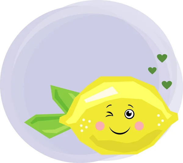 Funny Citron Prázdným Popiskem Pozadí — Stockový vektor