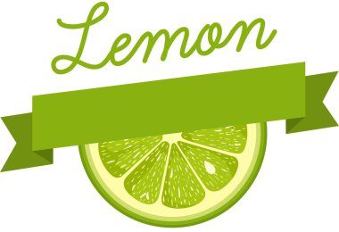 Yeşil kurdeleli limon dilimi
