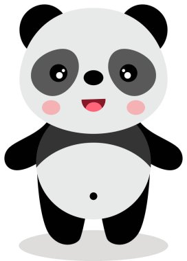 Beyaz tenli şirin panda.