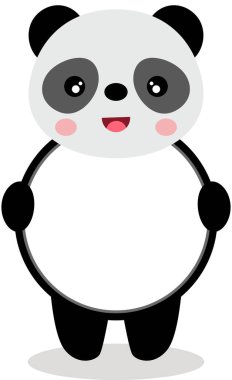 Boş işaretli şirin panda.