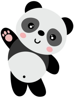 Beyaz tenli sevimli panda.