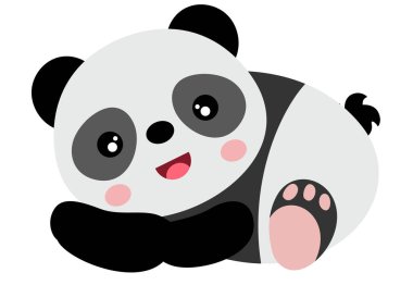 Sevimli küçük panda uzanıyor