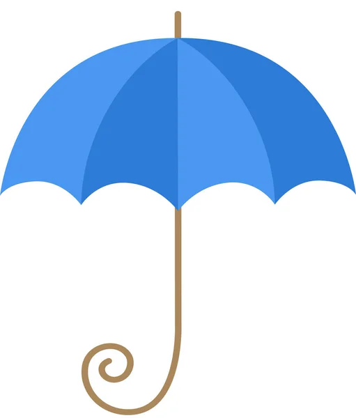 Icono Paraguas Azul Aislado — Vector de stock