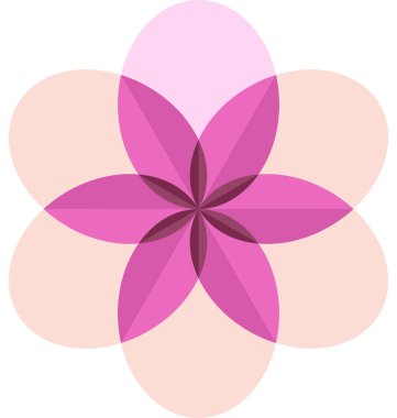 Purple simple geometric flower circle