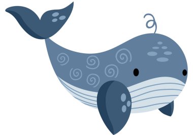 Sevimli balina bembeyaz