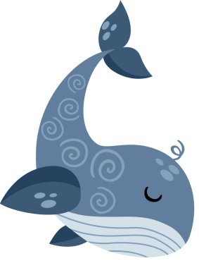 Beyaz tenli şirin balina.