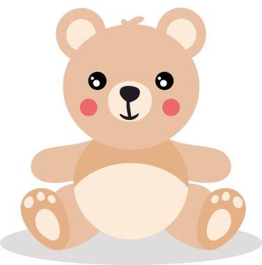 Mutlu oyuncak ayı beyazda izole edilmiş