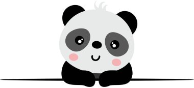 Sevimli panda arkadan dikizliyor. Cdr.