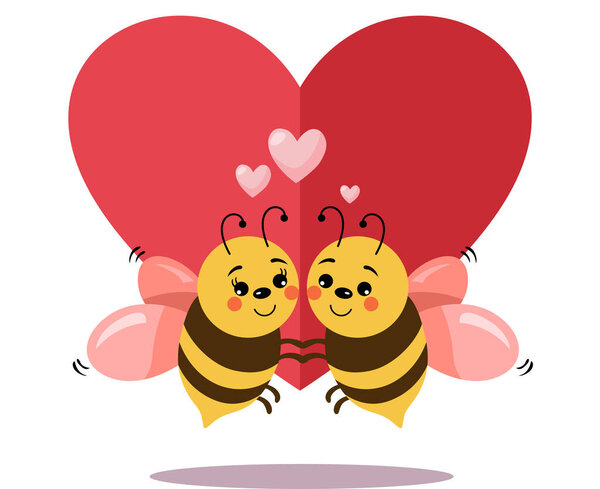 Симпатичная влюбленная пчела