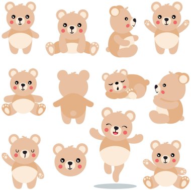 Sevimli, dost canlısı ayıcık takımı.