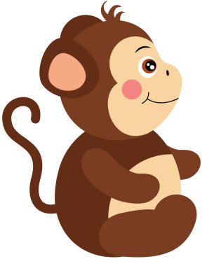 Beyaz tenli sevimli maymun.