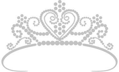 Değerli taşlardan yapılmış basit bir taç simgesi.