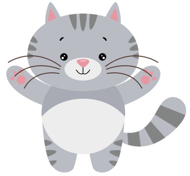 Beyaz tenli şirin kedi.