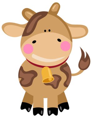 Beyaz tenli, dost canlısı kahverengi inek.