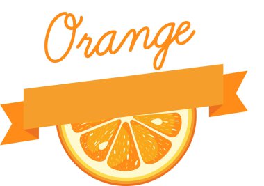 Boş kurdele kağıdıyla portakal dilimi