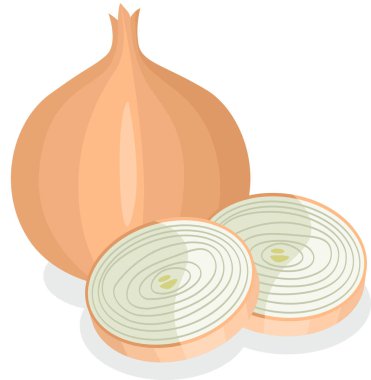 Tam soğan ve taze soğan dilimleri.