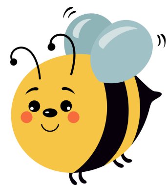 Şirin Arı üzerinde beyaz izole