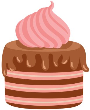 Beyaz üzerine izole edilmiş lezzetli çilekli pasta.