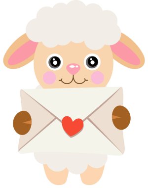 Sevgililer günü zarflı komik koyun