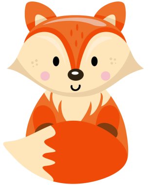 Beyaz tenli şirin tilki.