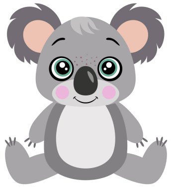 Beyaz tenli şirin koala.