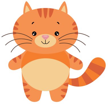 Sevimli kedi bembeyaz duruyor.