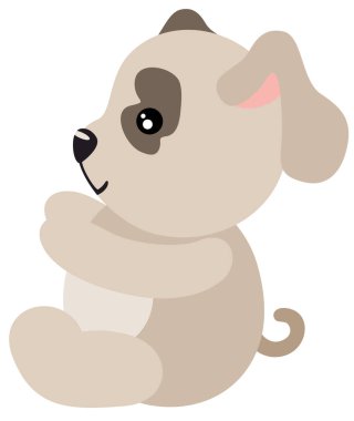 Dost canlısı köpek yavrusu beyazı izole etmiş