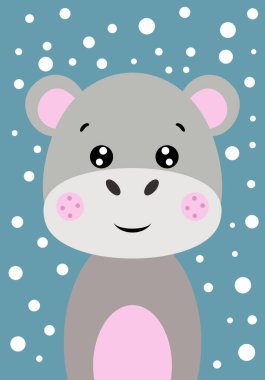 Tatlı su aygırlarıyla güzel bir illüstrasyon.