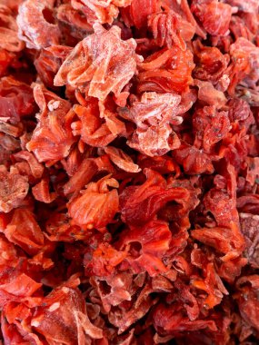 Kurumuş Hibiscus Çiçekleri Yığını