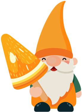 Tatlı Portakal Cücesi Dilimin tadını çıkarıyor