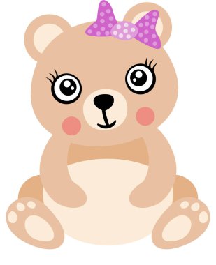 Polka Dot Pruvalı Sevimli Oyuncak Ayı