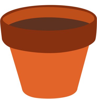 Basit Boş Terracotta Bitki Saksısı