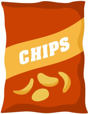 Bir paket lezzetli patates cipsi.