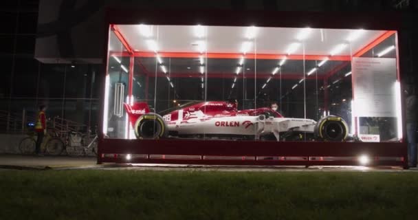 Варшава Польша Декабря 2020 Года Автомобиль Alfa Romeo Racing Формулы — стоковое видео