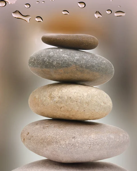 Zen Spa Einstellung Hintergrund Ausgleichende Steine — Stockfoto