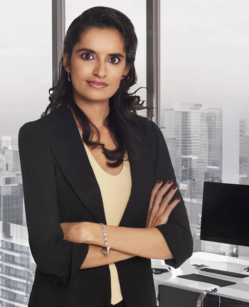 Female Business Woman Isolated White Background — Stock Photo, Image