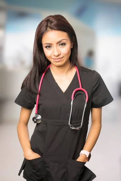 Vrouwelijke Verpleegkundige Zorgverlener Professional Stockafbeelding