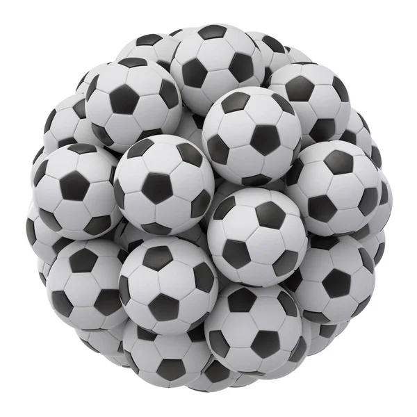 Soccer Balls Isolated White Background Illustration Telifsiz Stok Fotoğraflar