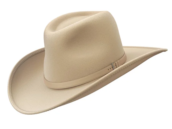 Cowboy Καπέλο Απομονώνονται Λευκό Φόντο Εικονογράφηση — Φωτογραφία Αρχείου