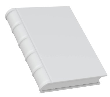 Eski kitabın Clay canlandırması - 3D illüstrasyon