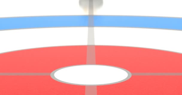 Curling Piedra Granito Que Desliza Animación Hoja Hielo Animación — Vídeo de stock