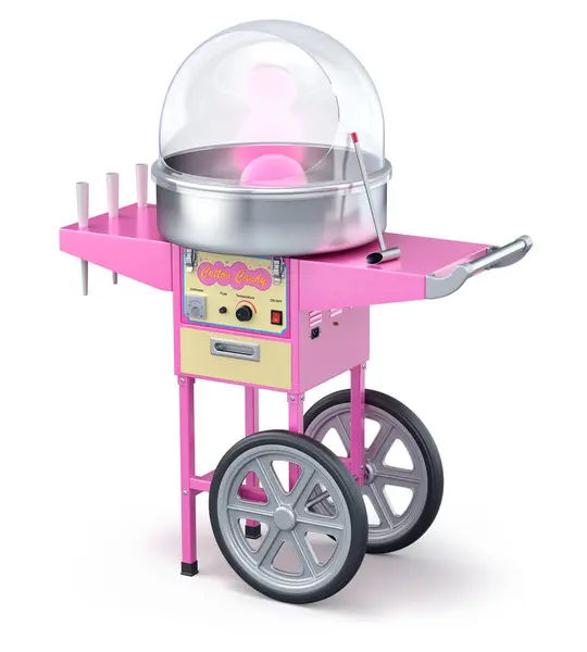 Cotton Candy Machine Maker Cart Ilustracja Obrazek Stockowy