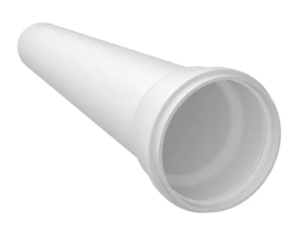 Renderização Argila Tubo Esgoto Plástico Com Selo Ilustração Imagem De Stock