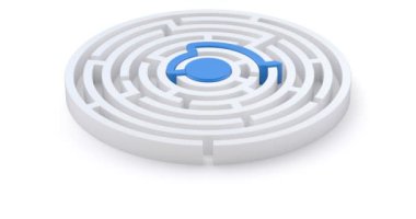 Yuvarlak labirentten çıkış - 3 boyutlu animasyon