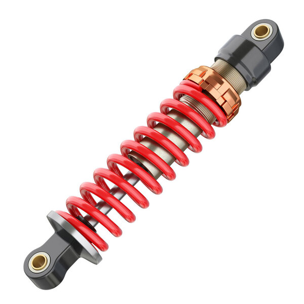 Shock absorber isolated on white background - 3D illustration
